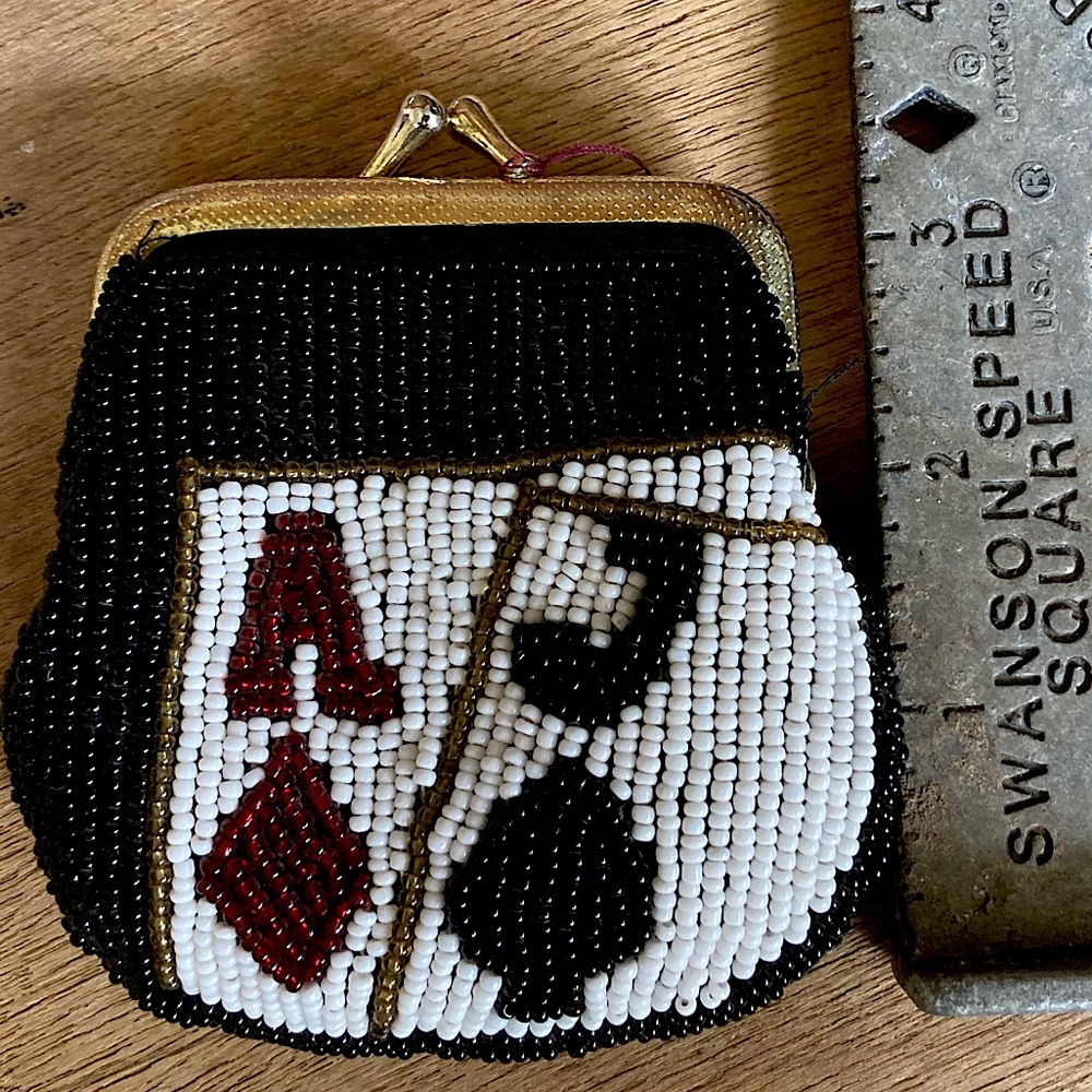 Vintage Beaded Bag/ change purse